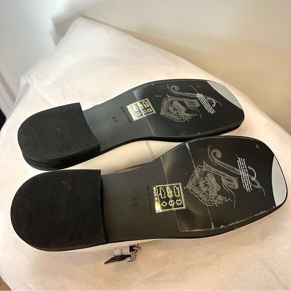 Free People Round Toe Rumor Mary Jane White Leather Size 6.5 New In Box - Picture 8 of 9